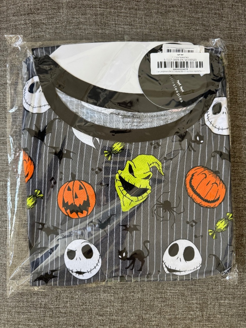 Little Sleepies NIB Nightmere Before Christmas Men’s LongSleeve Pajama Top Large